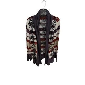 BCBG MAX AZRIA BCBG Womens Size Large Cardigan Tribal Aztec Multicolor Sweater